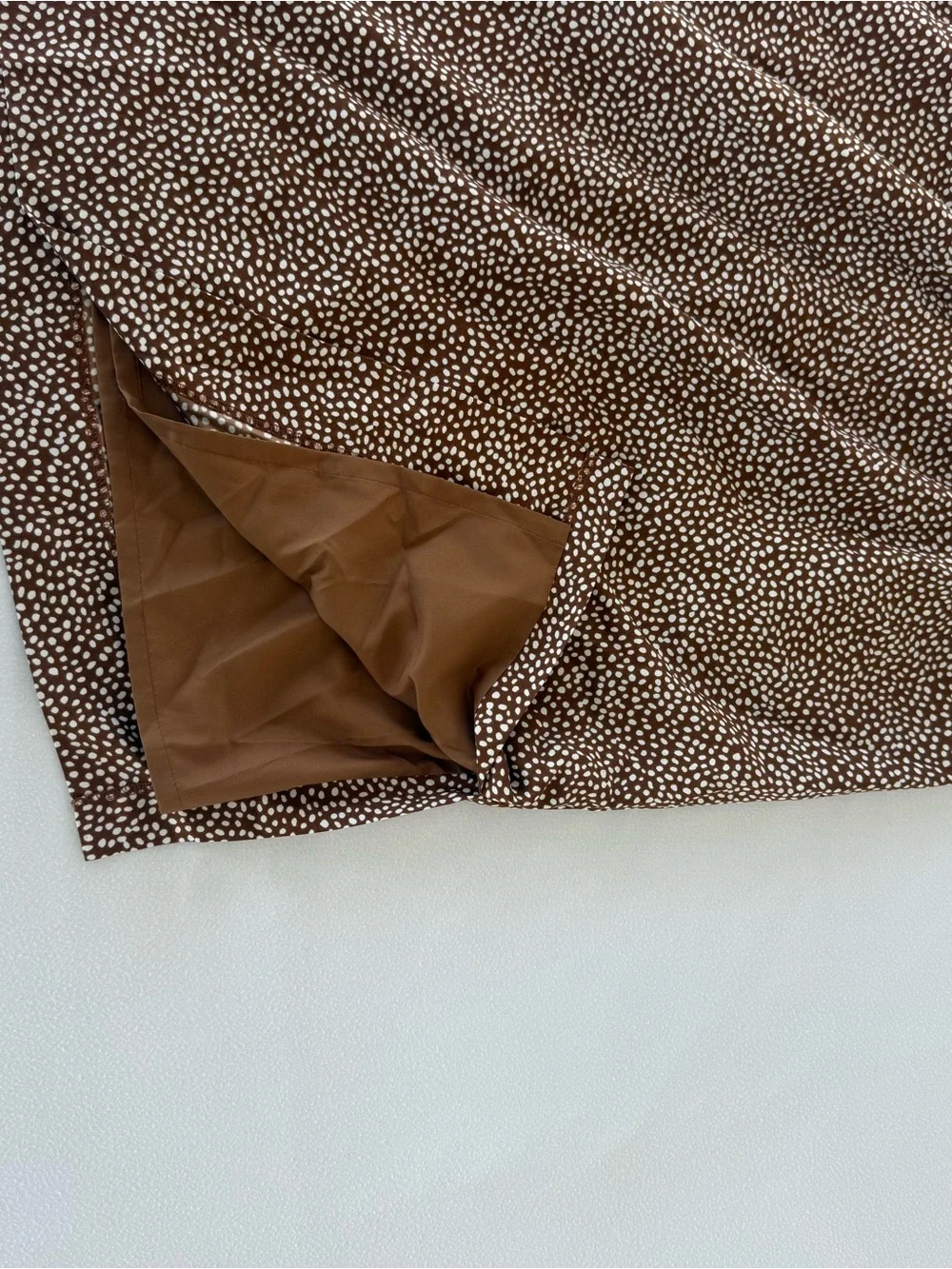 J. Crew Brown Polka Dot Midi Skirt - size M